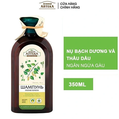 Dầu gội ngăn ngừa gàu nụ bạch dương và dầu thầu dầu Zelenaya Apteka 23250ml (Sao chép) 2 Dầu gội ngăn ngừa gàu nụ bạch dương và dầu thầu dầu Zelenaya Apteka 23250ml (Sao chép) - Ảnh 2